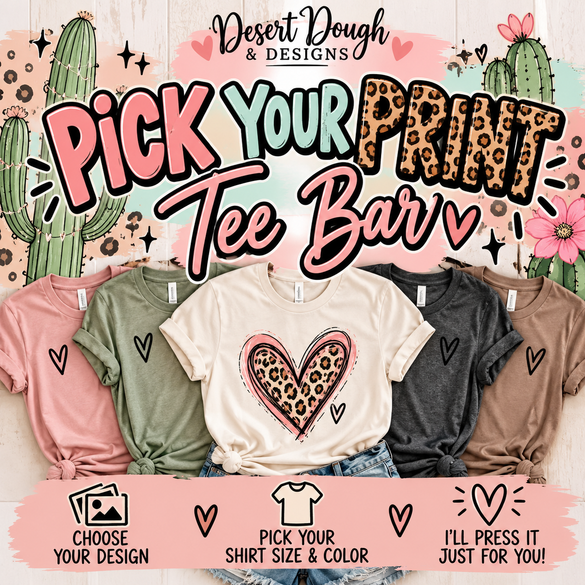 Pick Your Print Tee Bar - Live on TikTok