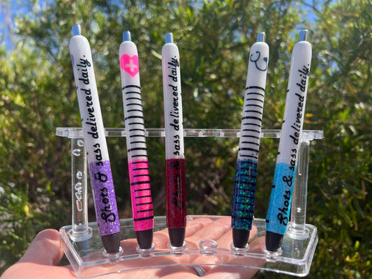Glitter Syringe Pen: Funny Nurse Gift, Medical Office Desk Decor