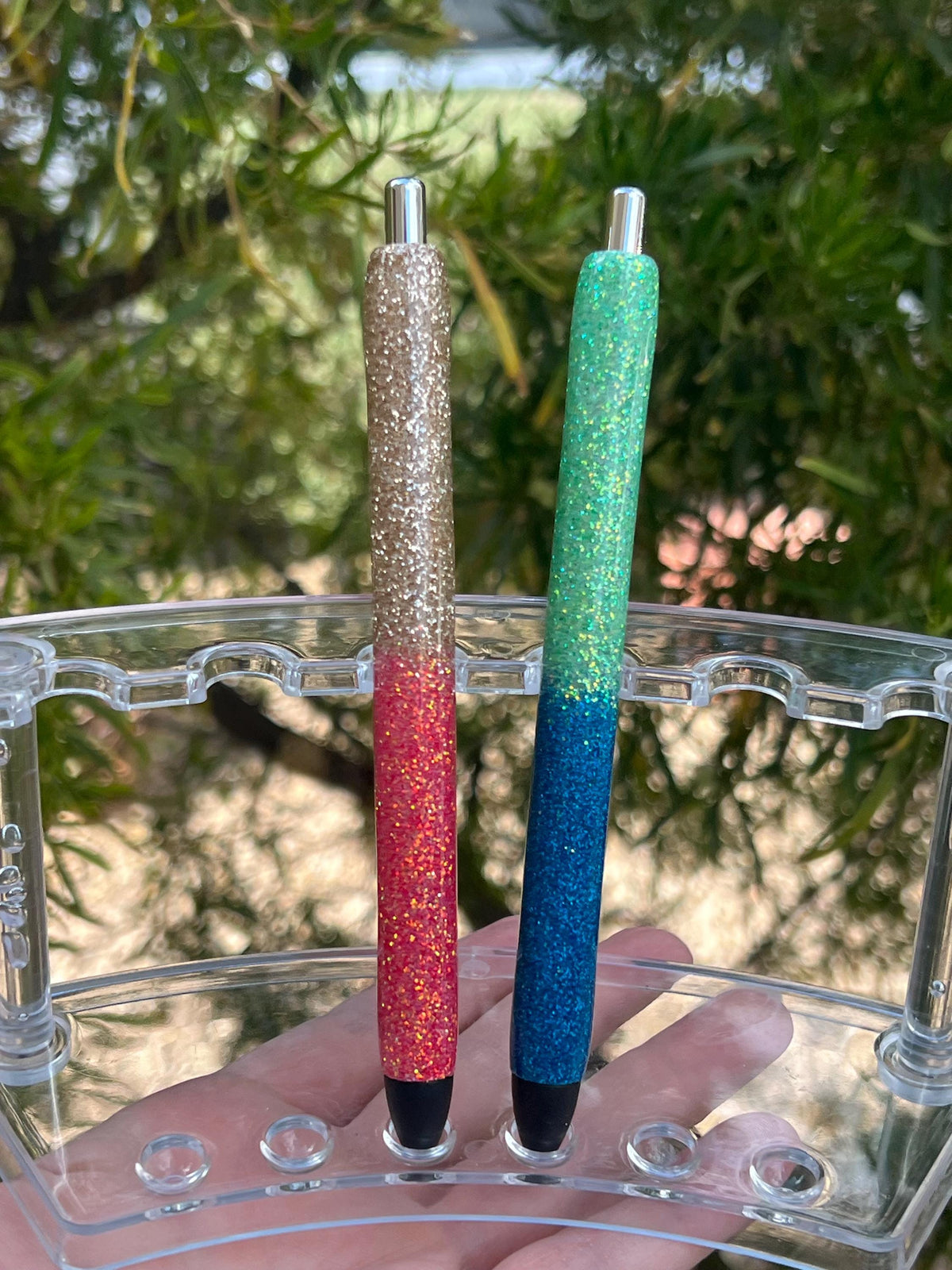 Handmade Glitter Ombre Pen | Refillable Ink Pen | Personalized Desk Accessory for Work or School