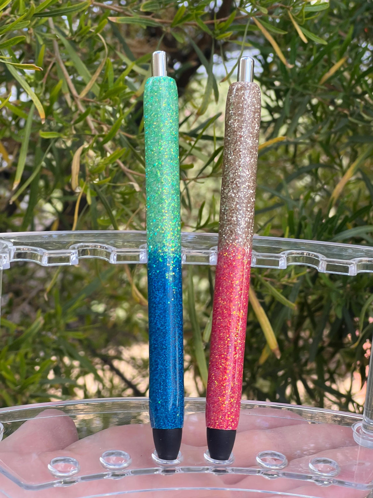 Handmade Glitter Ombre Pen | Refillable Ink Pen | Personalized Desk Accessory for Work or School
