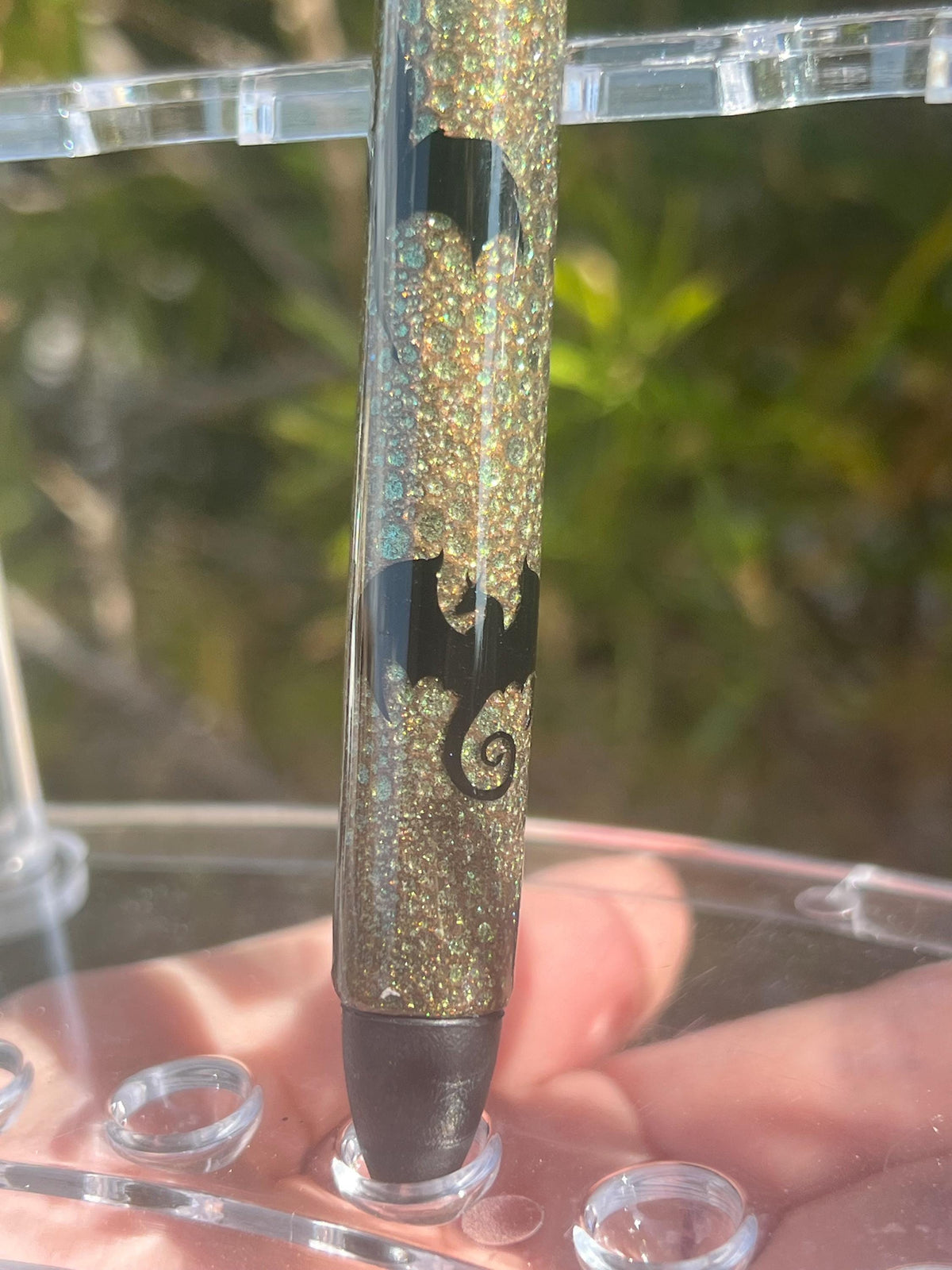 Fantasy Dragon Pen: Handmade Resin Pen with Black Ink