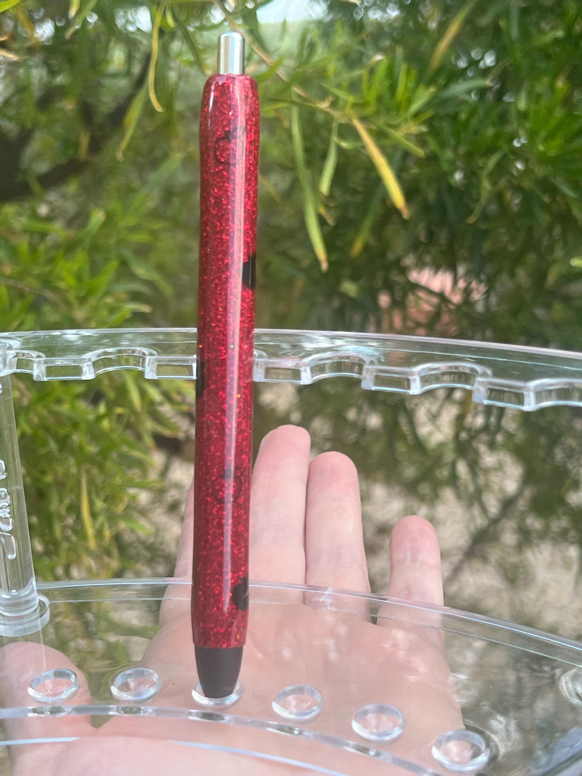 Apple Glitter Pen  Handmade Resin Teacher Pen  Personalized Gift for Classroom, Staff, or Office