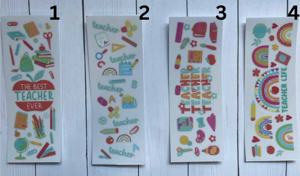 Handmade Glitter Teacher Pen: Custom Resin Pens with Decals