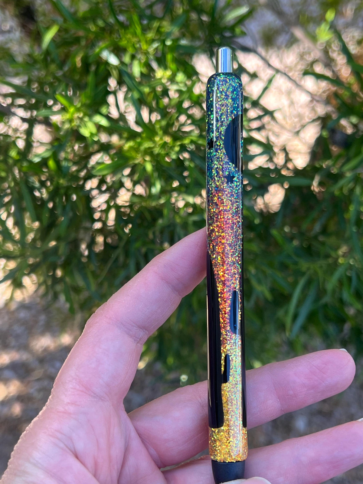 Desert Nights Glitter Pen: Handmade Holographic InkJoy Gel Pen