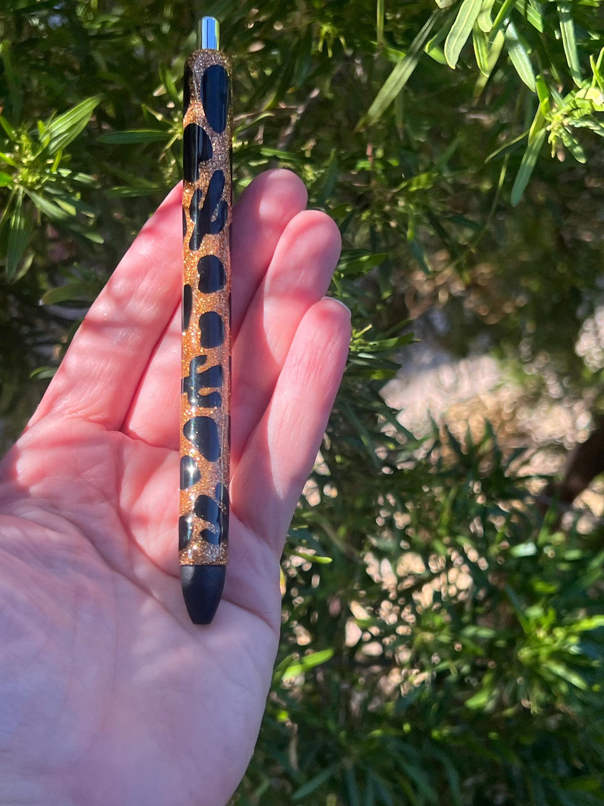 Personalized Cow Print Glitter Pen: Saguaro Cactus Western InkJoy Pen