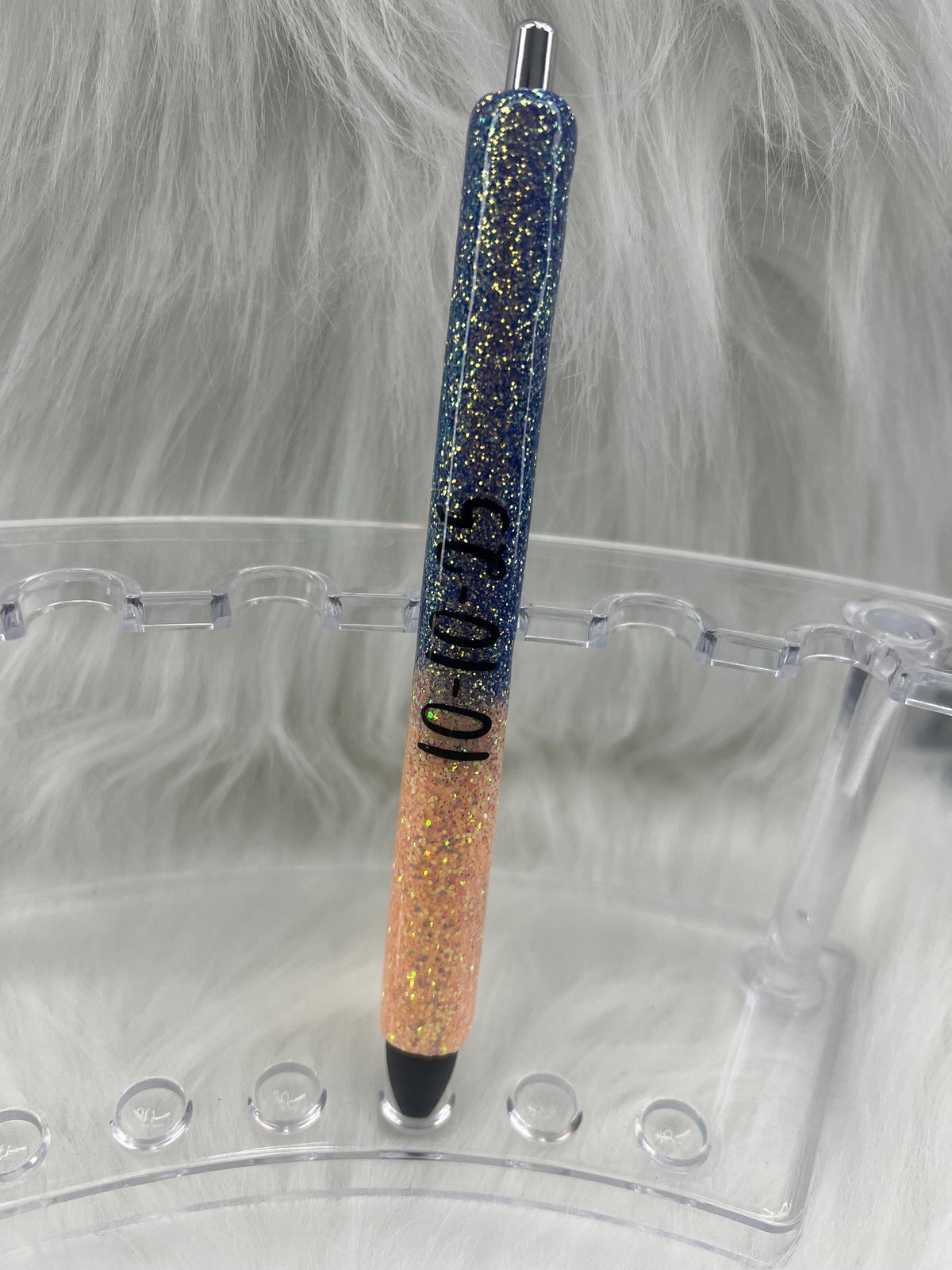 Ms. to Mrs. Glitter Pen: Custom Married Name Bridal Gift