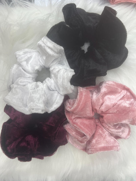 Handmade Velvet Scrunchie - Soft Plush Hair Tie