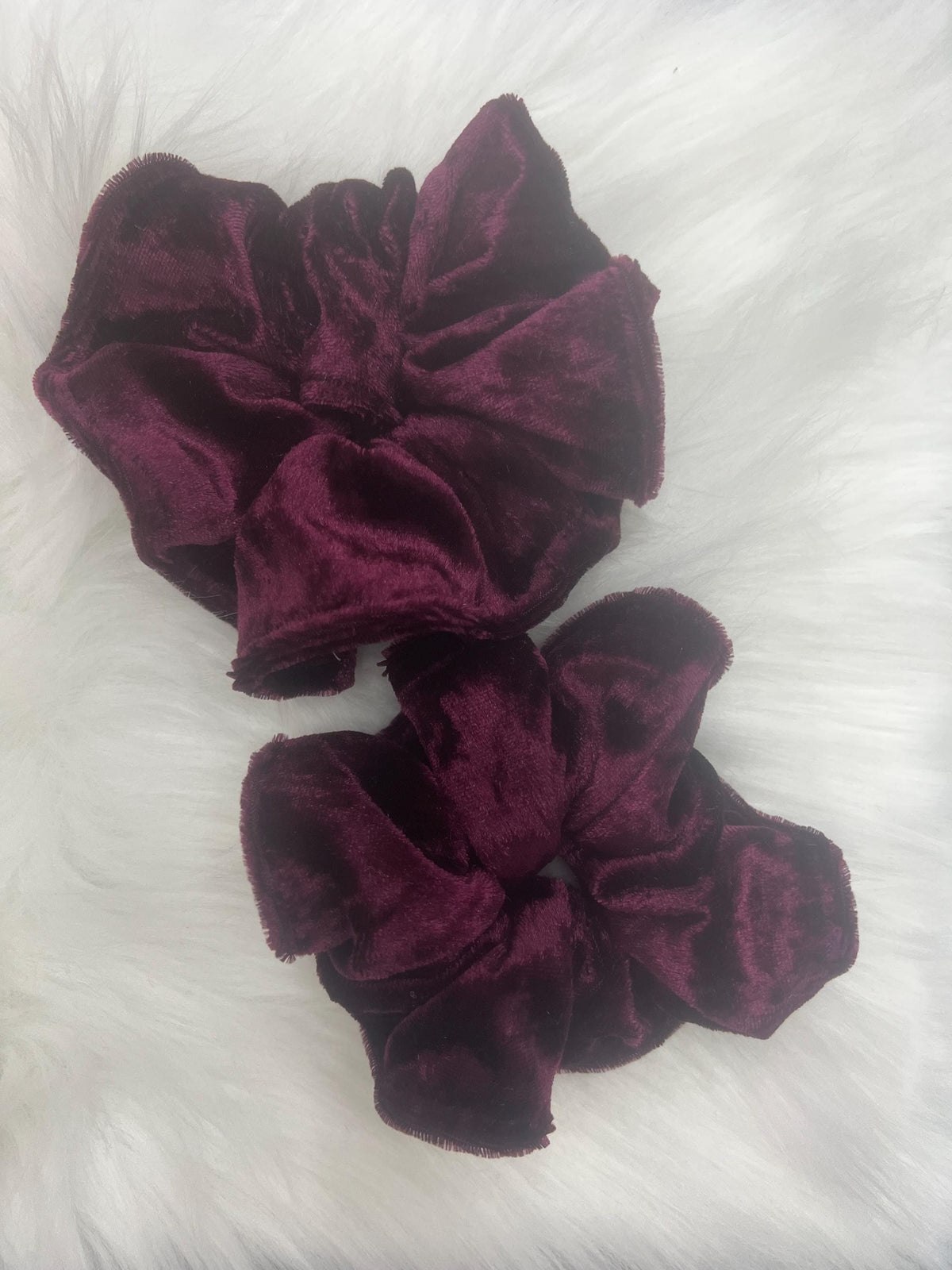 Handmade Velvet Scrunchie - Soft Plush Hair Tie