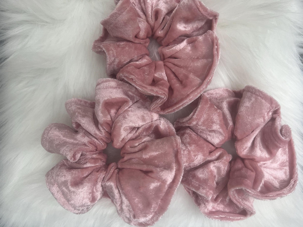 Handmade Velvet Scrunchie - Soft Plush Hair Tie