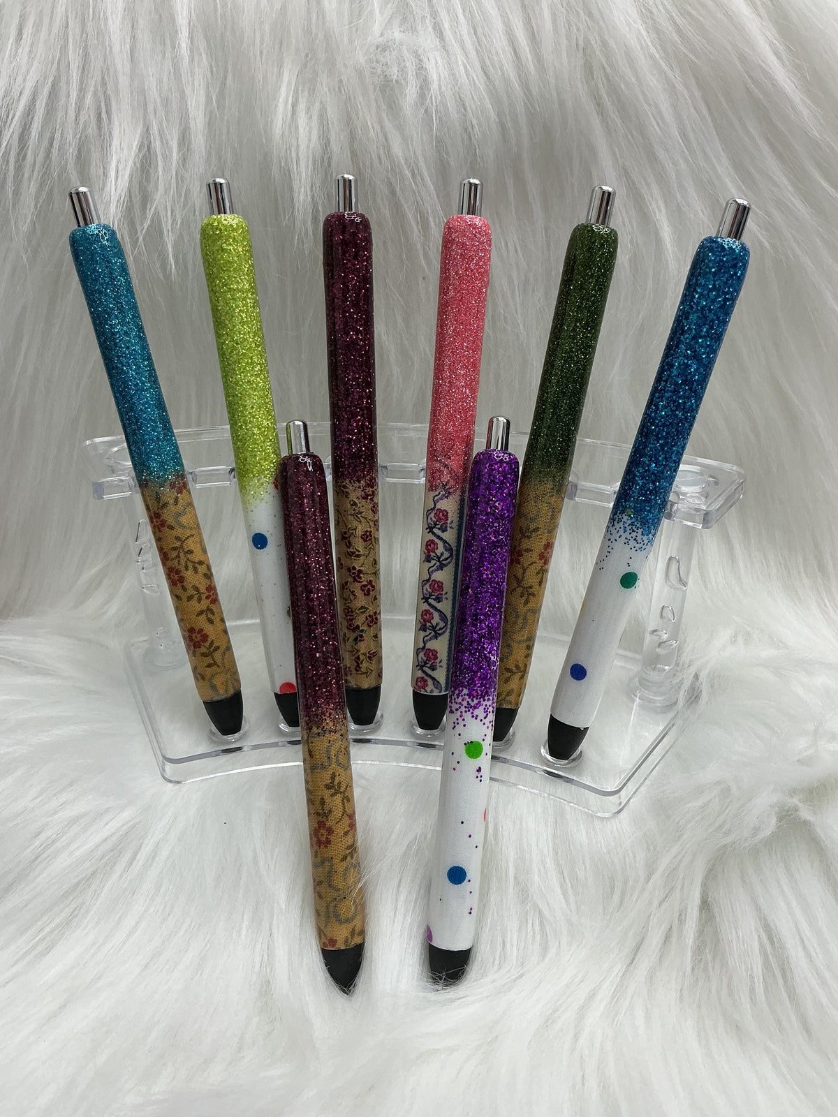 Fabric Scrap Epoxy Pen  Glitter Pen, Quilter Gift, Textile Art Tool