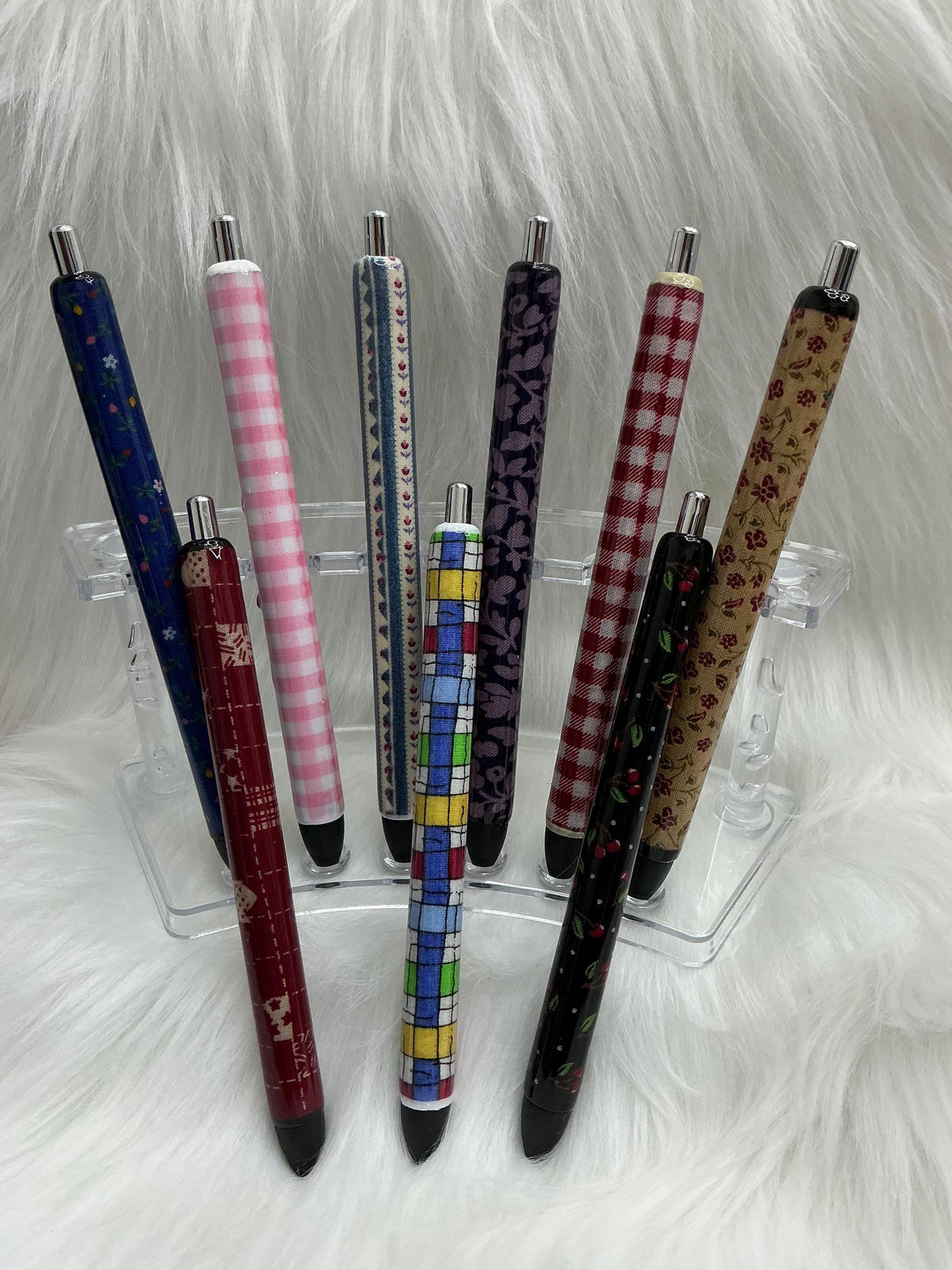 Fabric Scrap Epoxy Pen  Glitter Pen, Quilter Gift, Textile Art Tool